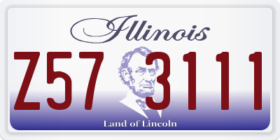 IL license plate Z573111