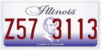 IL license plate Z573113