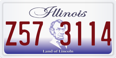IL license plate Z573114