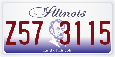 IL license plate Z573115