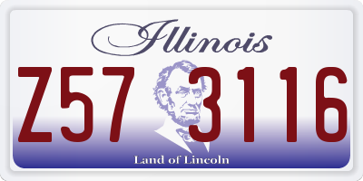 IL license plate Z573116