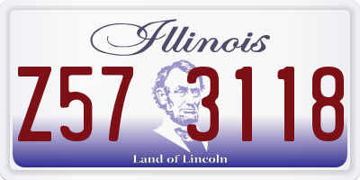 IL license plate Z573118