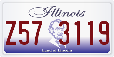 IL license plate Z573119