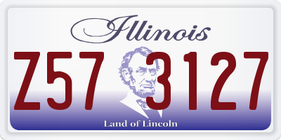 IL license plate Z573127