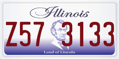 IL license plate Z573133