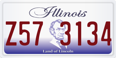 IL license plate Z573134