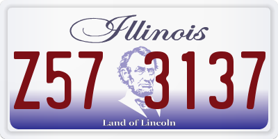 IL license plate Z573137
