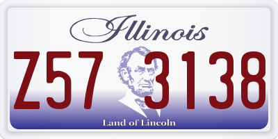 IL license plate Z573138