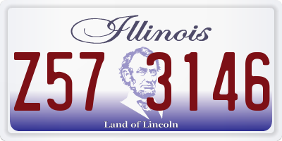 IL license plate Z573146