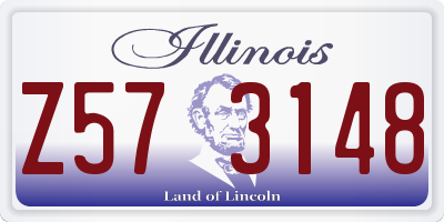 IL license plate Z573148