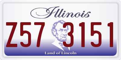 IL license plate Z573151