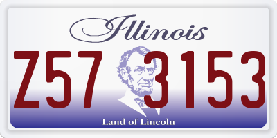 IL license plate Z573153