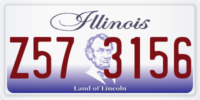 IL license plate Z573156