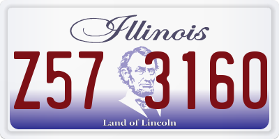 IL license plate Z573160