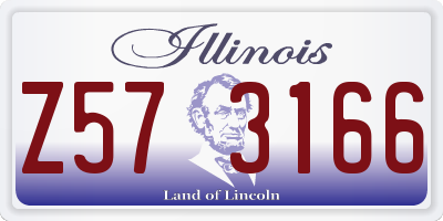 IL license plate Z573166