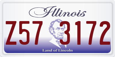 IL license plate Z573172