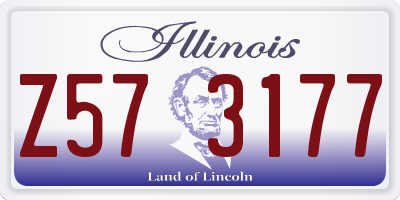 IL license plate Z573177