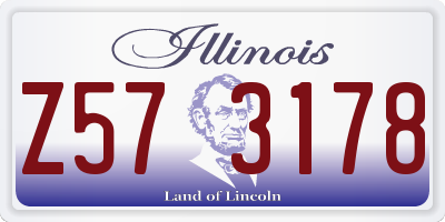 IL license plate Z573178