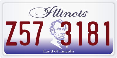 IL license plate Z573181
