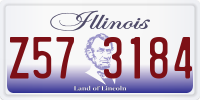 IL license plate Z573184