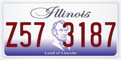 IL license plate Z573187