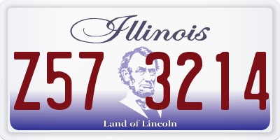 IL license plate Z573214