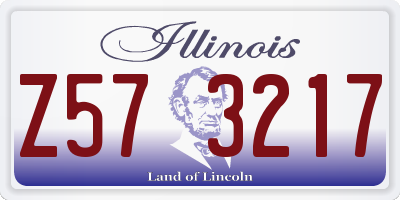 IL license plate Z573217