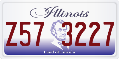 IL license plate Z573227