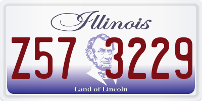 IL license plate Z573229