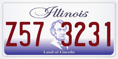 IL license plate Z573231