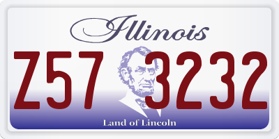IL license plate Z573232