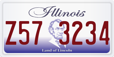 IL license plate Z573234