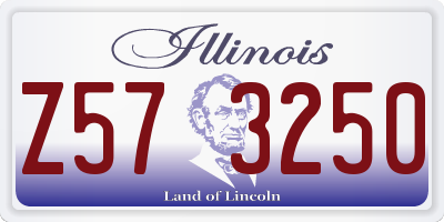 IL license plate Z573250