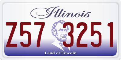 IL license plate Z573251