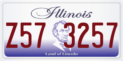 IL license plate Z573257