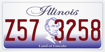 IL license plate Z573258