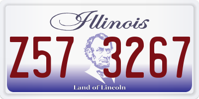 IL license plate Z573267