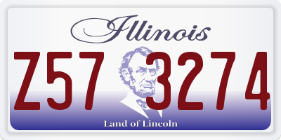 IL license plate Z573274