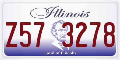 IL license plate Z573278