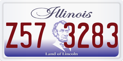 IL license plate Z573283