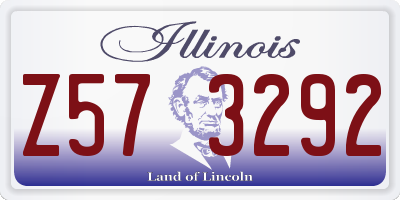 IL license plate Z573292