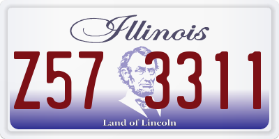 IL license plate Z573311