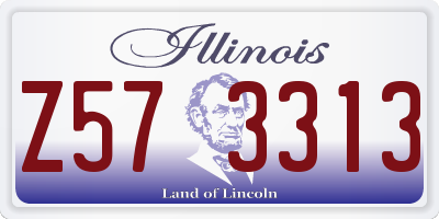 IL license plate Z573313