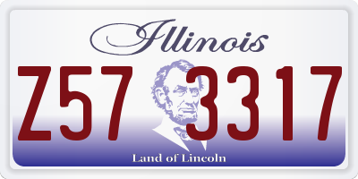 IL license plate Z573317