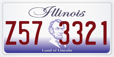 IL license plate Z573321