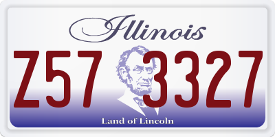IL license plate Z573327