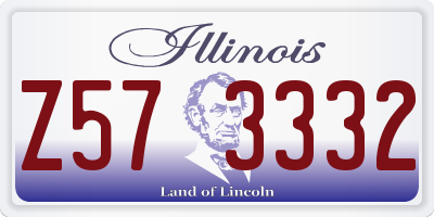 IL license plate Z573332