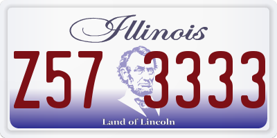 IL license plate Z573333