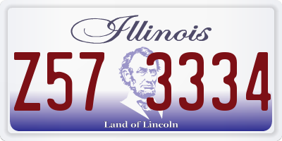 IL license plate Z573334