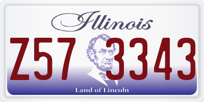 IL license plate Z573343